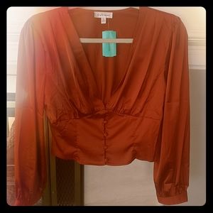 Brand new with tags! Corset style half top!